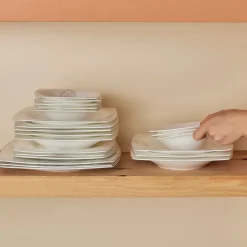 Karaca Fine Pearl Paris 58-teiliges Tafelservice für 12 Personen