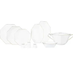 Karaca Fine Pearl Quarz Gold Tafelservice-Set -62- teilig für 12 Personen