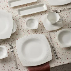 Karaca Fine Pearl Roma 26-Teiliges 6-Personen Frühstücksset Quadrat