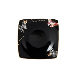 Karaca Fine Pearl Unique 14-teiliges quadratisches Frühstücksset und Servierschalen für 6 Personen