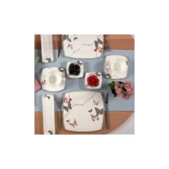 Karaca Fine Pearl Unique 26 Pieces Pearl Breakfast and Serveware Set Square, for 6 Person
