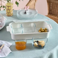 Karaca Fleur 8-teiliges Frühstücksset, Mehrfarbig