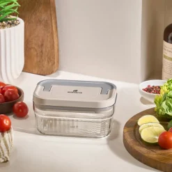 Karaca Flex 2-teiliges Aufbewahrungsbehälter-Set, 520 ml, Transparent