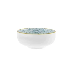 Karaca Floral Snack Schale, Blau, Rund, 10 cm