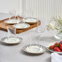 Karaca Florus 12-teiliges Teeservice für 6 Personen