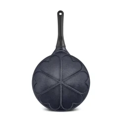 Karaca Fluffy Love Antihaft-Pfannkuchenpfanne mit Induktionskeramikbeschichtung, 26 cm, schwarz