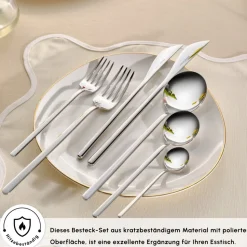 Karaca Focus 84-teiliges Besteckset für 12 Personen Mit Box