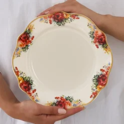 Karaca Forever Bone Amarose 26-teiliges Frühstücksset