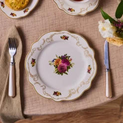 Karaca Forever Bone Antique Gold 26-teiliges Frühstücksset