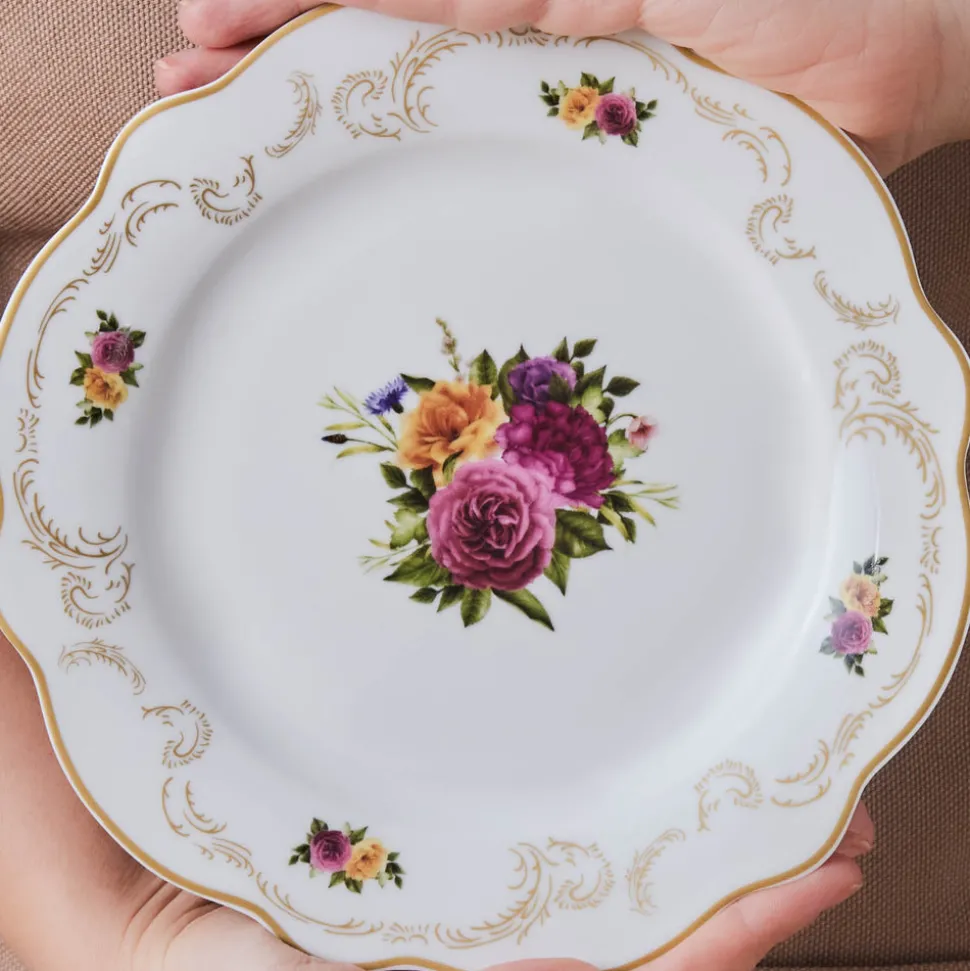 Karaca Forever Bone Antique Gold 26-teiliges Frühstücksset