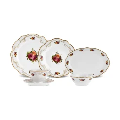 Karaca Forever Bone Antique Gold 26-teiliges Frühstücksset