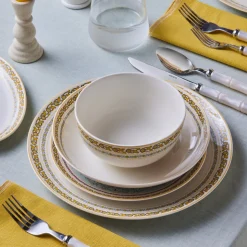 Karaca Forever Bone Bondi, 53-teiliges Tafelservice für 12 Personen