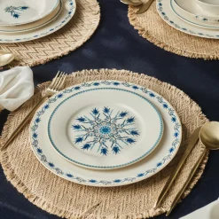 Karaca Forever Bone China Iznik 24-teiliges Tafelservice für 6 Personen, Mehrfarbig