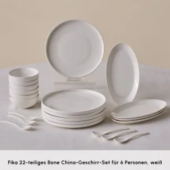 Karaca Forever Bone Fika 22-Teiliges 6-Personen Frühstücksset