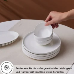 Karaca Forever Bone Fika 22-Teiliges 6-Personen Frühstücksset