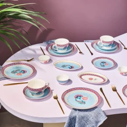 Karaca Forever Bone Spello 26-Teiliges 6-Personen Frühstücksset Blau