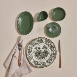 Karaca Forever Bone Vittoria, Frühstücksset 26-teilig für 6 Personen