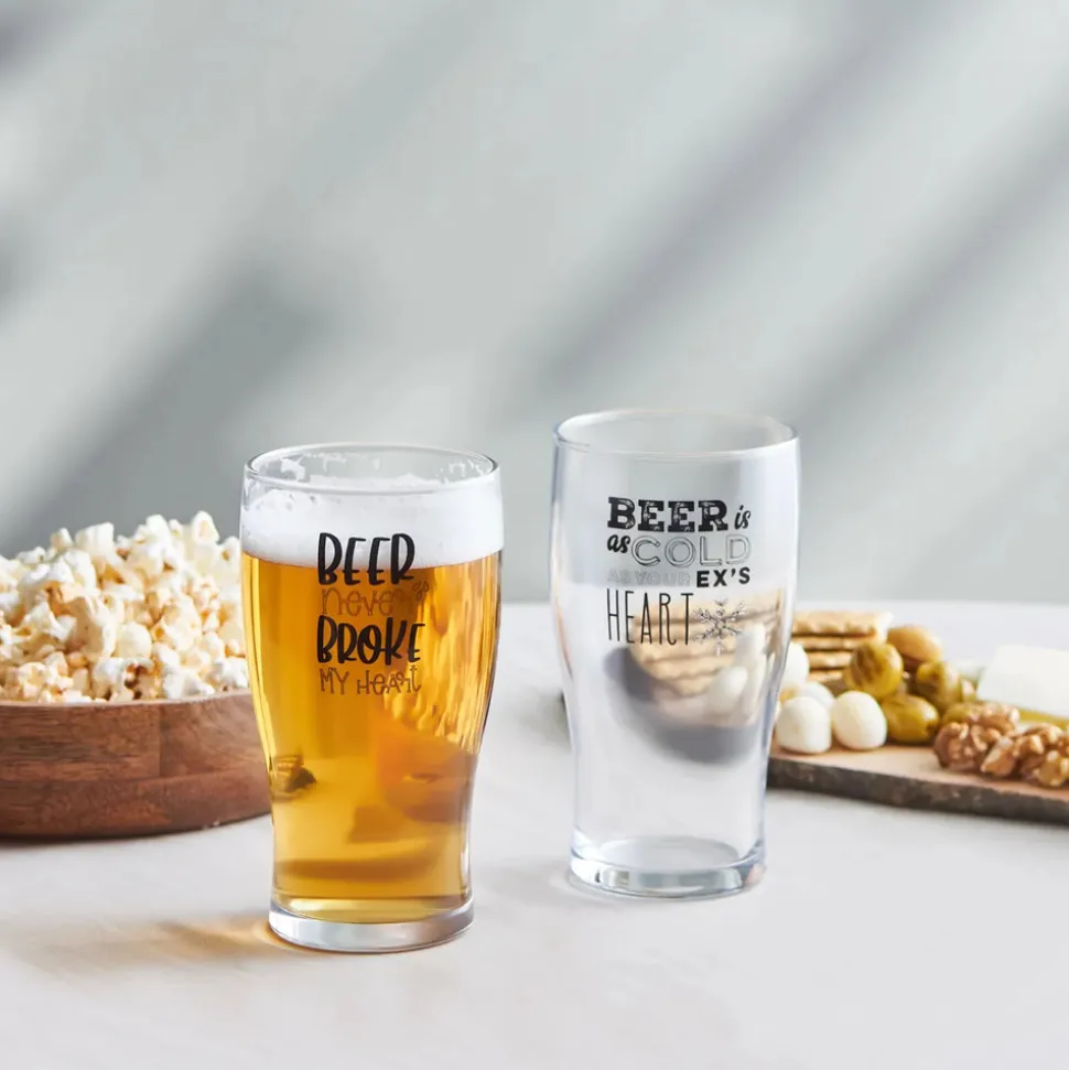 Karaca Fritz Bierglas-Set 2 Stück, 454 ml