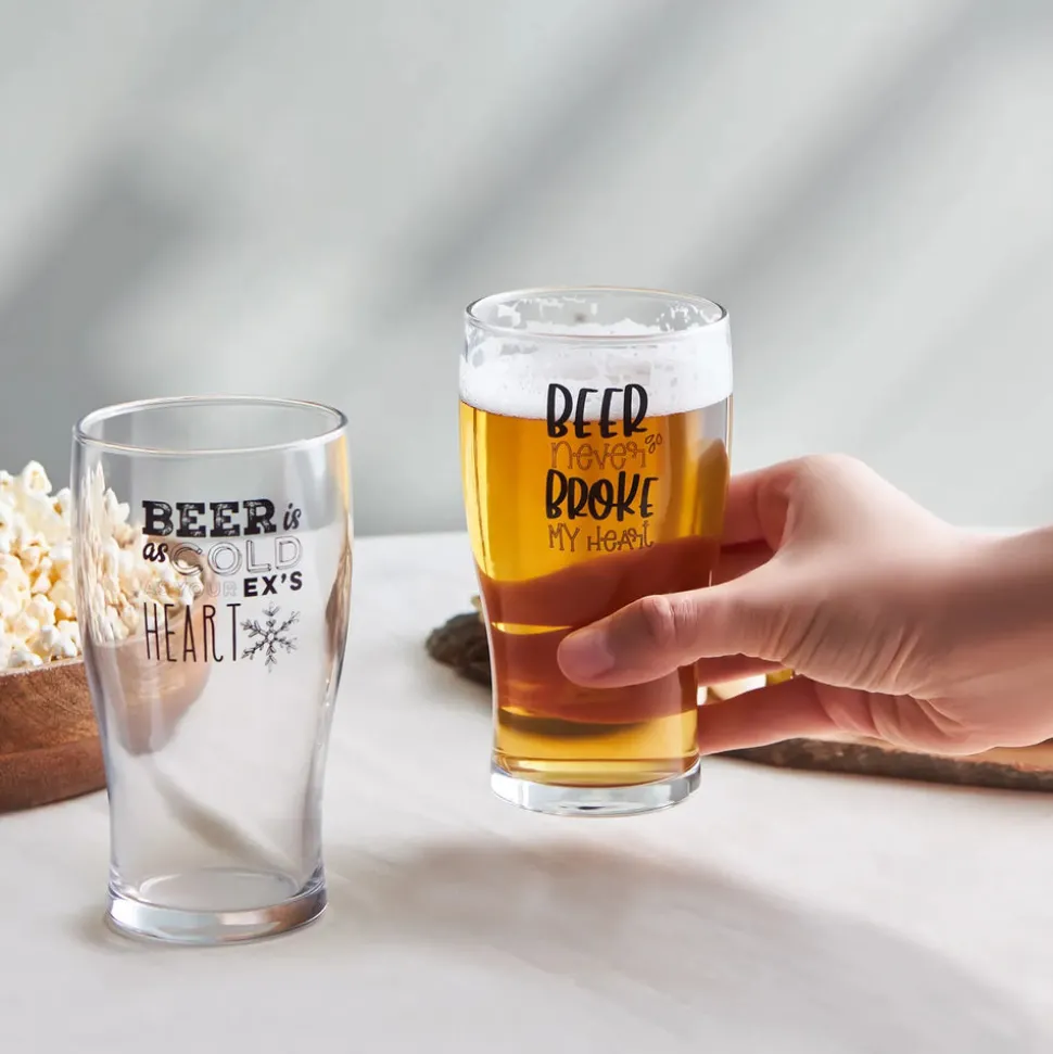 Karaca Fritz Bierglas-Set 2 Stück, 454 ml