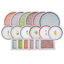 Karaca Giardino Porzellan 18 Teile für 6 Personen Frühstücks-/Service-Set