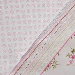 Karaca Glen Doppel Bettwäscheset 100% Baumwolle Rosa 200x220 Cm