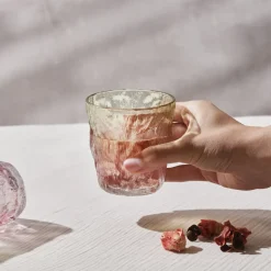 Karaca Gletscherwasser Glas, Rot Grün, 287 ml