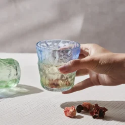 Karaca Gletscherwasser Glas, Blau Grün, 287 ml