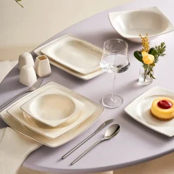 Karaca Glint New Generation Bone Geschirr-Set 57 Teilig für 12 Personen