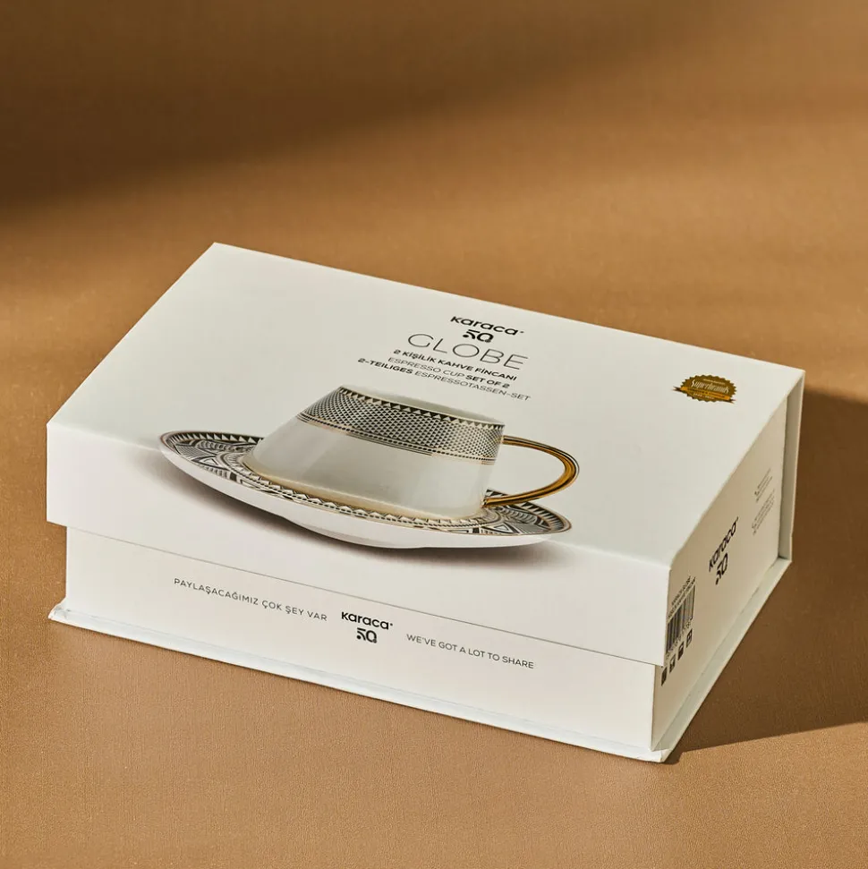 Karaca Globe Set mit 2 Kaffeetassen