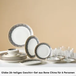 Karaca Globe 26-Teiliges 6-Personen Frühstücksgeschirr