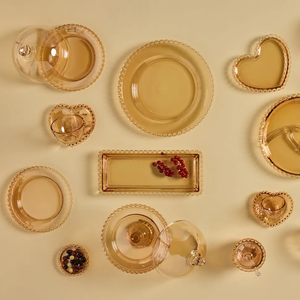 Karaca Glory Amber Herzschale, 13 cm