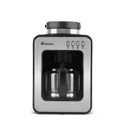 Karaca Grindmaestro Filter-Kaffeemaschine mit Eingebaute Kaffeemühle, 0,5L, 600W, Inox