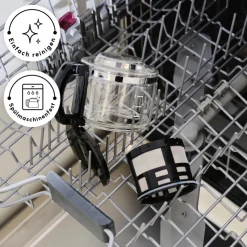 Karaca Grindmaestro Filter-Kaffeemaschine mit Eingebaute Kaffeemühle, 0,5L, 600W, Inox