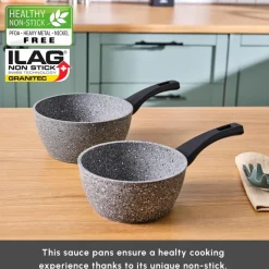 Karaca Gris Biogranit Induktions Milchtopf-Set, 2 Teilig