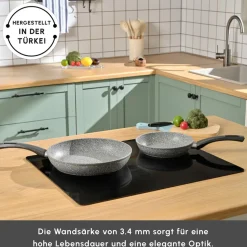 Karaca Gris Biogranit Pfannenset, 2 Teilig