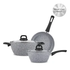 Karaca Gris Biogranite Induktion-Basis Kochgeschirr-Set, 5 Teilig