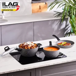 Karaca Gris Biogranite Induktion-Basis Kochgeschirr-Set, 5 Teilig