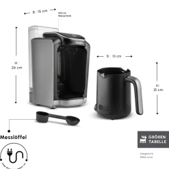 Karaca Hatır Aqua Wassertank Automatische Türkische Kaffeemaschine Galaxy Grey