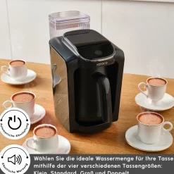 Karaca Hatır Aqua Wassertank Automatische Türkische Kaffeemaschine Schwarz