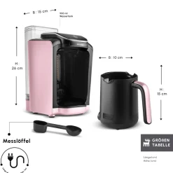 Karaca Hatır Aqua Wassertank Automatische Türkische Kaffeemaschine Rose Gold
