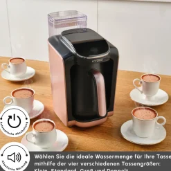 Karaca Hatır Aqua Wassertank Automatische Türkische Kaffeemaschine Rose Gold