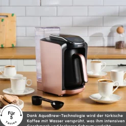 Karaca Hatır Aqua Wassertank Automatische Türkische Kaffeemaschine Rose Gold
