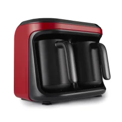 Karaca Hatır Hüps Duet Kaffeemaschine für türkischen Kaffee mit Milch Rot, 1400W