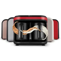 Karaca Hatır Hüps Duet Kaffeemaschine für türkischen Kaffee mit Milch Rot, 1400W