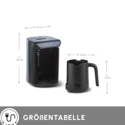 Karaca Hatır Kaffeemaschine mit Röstfunktion Anthrazit, 535W