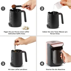 Karaca Hatır Kaffeemaschine mit Röstfunktion Rosenbeere