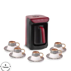 Karaca Hatır Kaffeemaschine mit Röstfunktion Rot, 535W