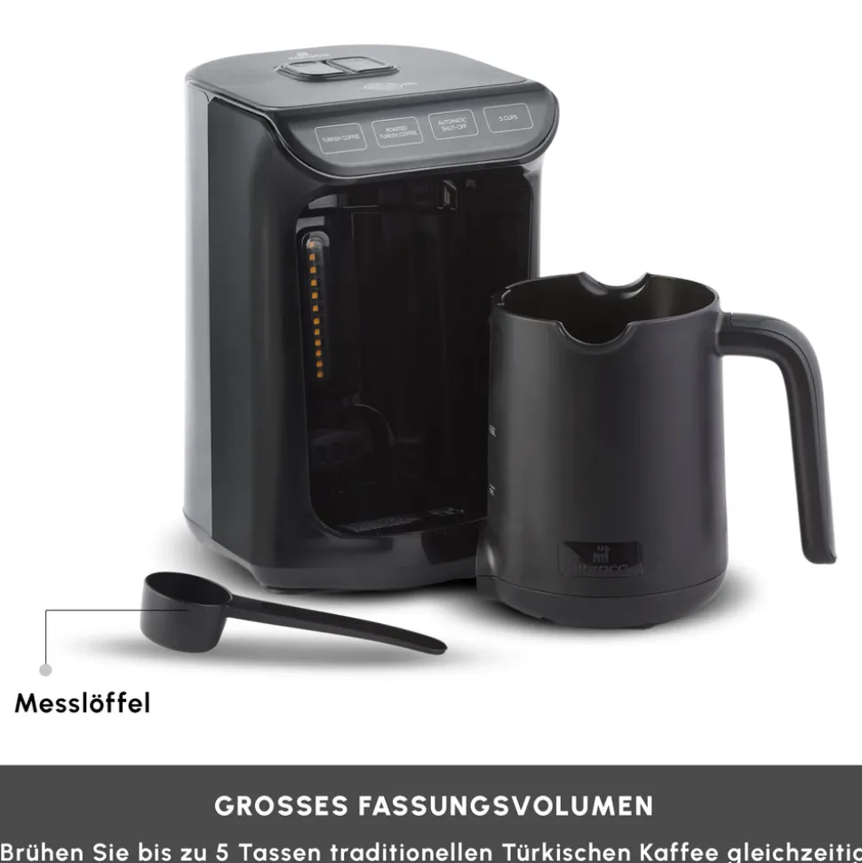 Karaca Hatır Kaffeemaschine mit Röstfunktion Shiny Black, 535 W