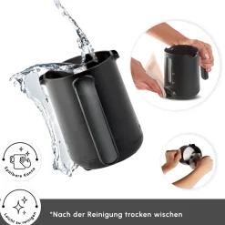Karaca Hatır Kaffeemaschine mit Röstfunktion Shiny Black, 535 W