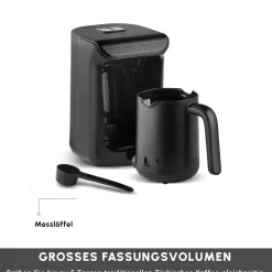 Karaca Hatır Koz Milky Türkische Kaffeemaschine, Glänzend Schwarz